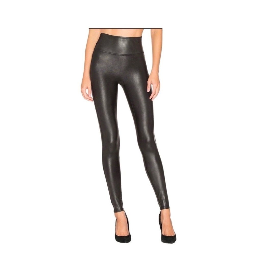 SPANX womens faux leather leggings size small